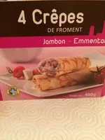 Mängden socker i 4 crêpes jambon fromage