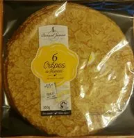 Mängden socker i 6 crêpes de froment au sucre de canne