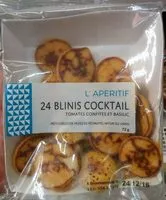 Mängden socker i 24 Blinis Cocktail Tomates Confites et Basilic