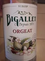 Mängden socker i Sirop d'orgeat