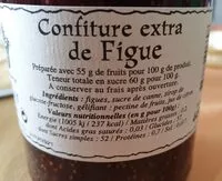 Mängden socker i Confiture extra de figues