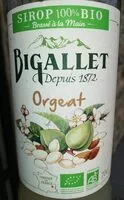 Mängden socker i Sirop d'orgeat