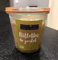 Mängden socker i Rillettes de poulet bio
