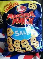 Mängden socker i Monster Munch (format familial)