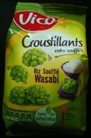 Mängden socker i Croustillants extra soufflés - Riz Soufflé Wasabi