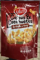 Mängden socker i Cajous & cacahuètes grillées à sec et salées
