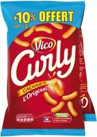 Mängden socker i Curly Cacahuète l'Original (+10% gratuit, lot de 2)