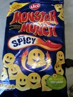 Mängden socker i Monster munch goût spicy
