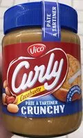 Mängden socker i Pâte à tartiner Cacahuète crunchy Curly
