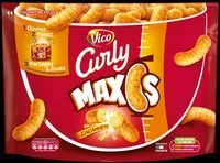 Mängden socker i Curly cacahuète maxis