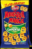 Mängden socker i Biscuits apéritif goût emmental Monster Munch
