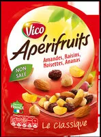 Mängden socker i Apérifruits Le classique - Amandes, Raisins, Noisettes, Ananas