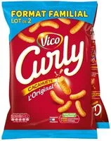 Mängden socker i Curly Cacahuète l'Original (format familial, lot de 2)