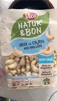 Mängden socker i Noix de cajou naturelles non salées