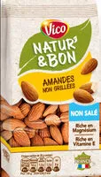 Mängden socker i Natur & bon amandes non grillées non salé