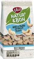 Mängden socker i Natur'&Bon Noix de cajou non grillées non salé