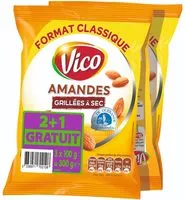 Mängden socker i Amandes Grillées à sec et salées au sel de Guérande