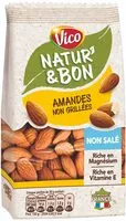 Mängden socker i Natur' & Bon Amandes non grillées non salé