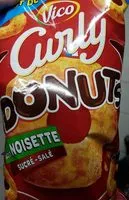 Mängden socker i Curly Donuts Noisette 2x100 g