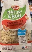 Mängden socker i Natru & Bon - Cacahuètes grillées sans huile