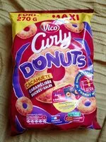Mängden socker i Curly Donuts cacahuète caramélisée sucrée-salée