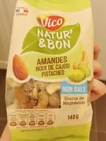Mängden socker i Natur' & Bon Amandes - Noix de cajou - Pistaches