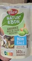 Mängden socker i Natur & Bon amandes noix de cajou pistaches