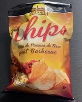 Mängden socker i Chips de pomme de terre goût barbecue