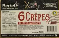 Mängden socker i Crêpes de froment au lait frais fermier