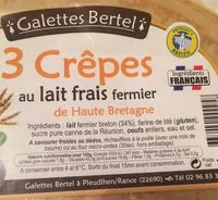 Mängden socker i 3 Crêpes au Lait Frais Fermier de Haute Bretagne