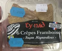 Mängden socker i Crêpes Framboise Façon Mignardises