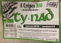 Mängden socker i Crêpes Bio au Lait Frais Fermier