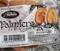 Mängden socker i Palmiers de Bretagne