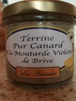 Mängden socker i Terrine pur canard à la moutarde viloette de Brive
