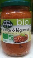 Mängden socker i Sauce 6 légumes aux herbes de Provence bio