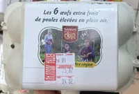 Mängden socker i Oeufs extra frais de poules élevées en plein air