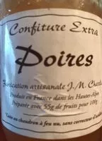 Mängden socker i Confirure extra poires