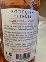 Mängden socker i Soupcon de fruit, Cabernet d'Anjou vin rose, la bouteille de 75