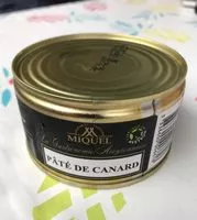 Mängden socker i Pâté de canard