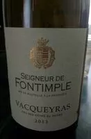 Mängden socker i Seigneur de Fontimple Vacqueyras 2013