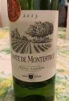Mängden socker i Comte de Montestruc Andre Lurton, Pessac Leognan vin blanc Comte de Montestruc Andre Lurton, la bouteille de 75