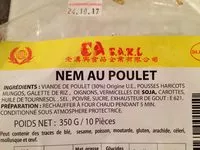 Mängden socker i Nem au poulet