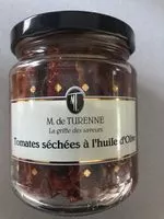 Mängden socker i Tomates séchées à l'huile d'olive