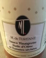 Mängden socker i Sauce vinaigrette huile d'olive et tomates séchées