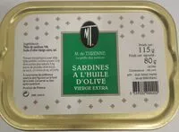 Mängden socker i Sardines à l'huile d'olive