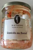 Mängden socker i Raviolis au boeuf