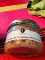 Mängden socker i Terrine de canard au poivre vert