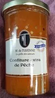 Mängden socker i Confiture extra de pêche