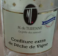 Mängden socker i confiture extra de pêche de vigne