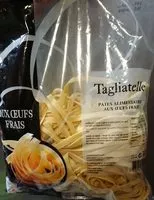 Mängden socker i Tagliatelle aux oeufs frais